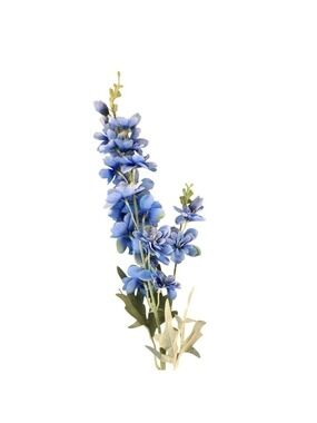 Artificial Blue Delphinium Stem Silk Flower Spray for Wedding Bouquet Floral Arr